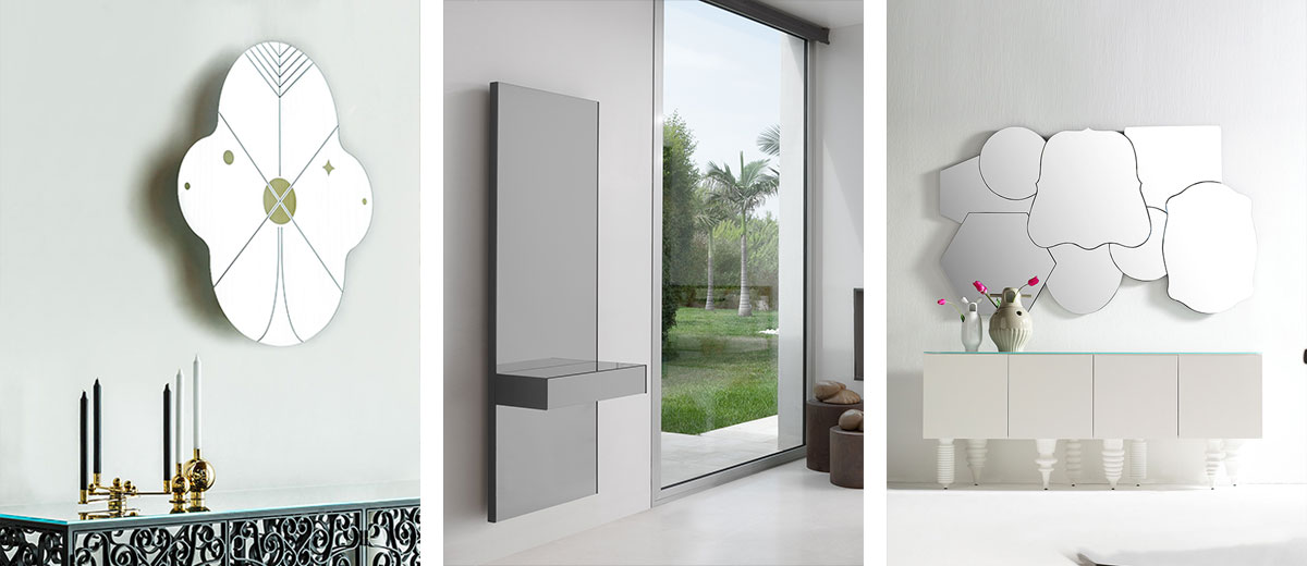 AJAR mirrors and console