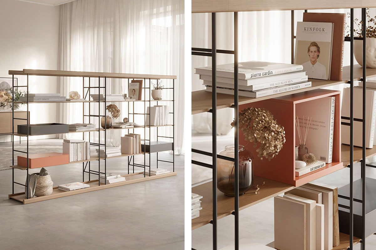 AJAR and Treku modular shelving system