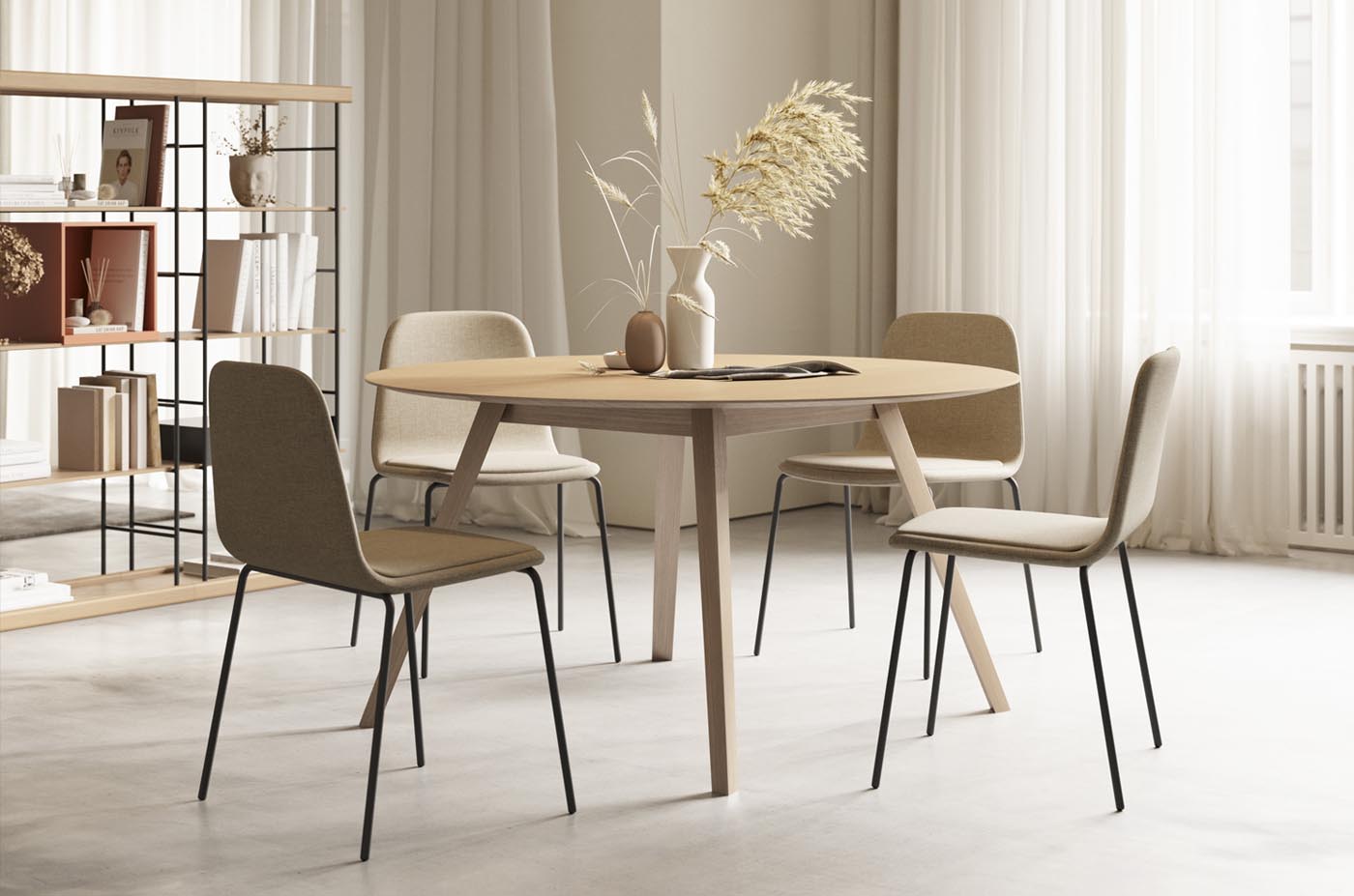 Aise Wood Dining Table Round - Image 3